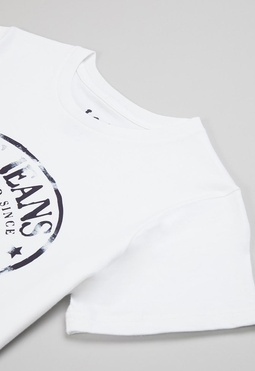 Lee  - Boys vintage stamp tee - white