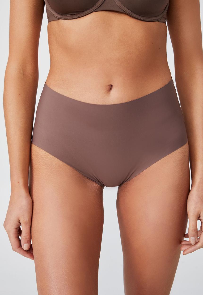 Cotton On - The invisible high cut bikini brief - deep taupe