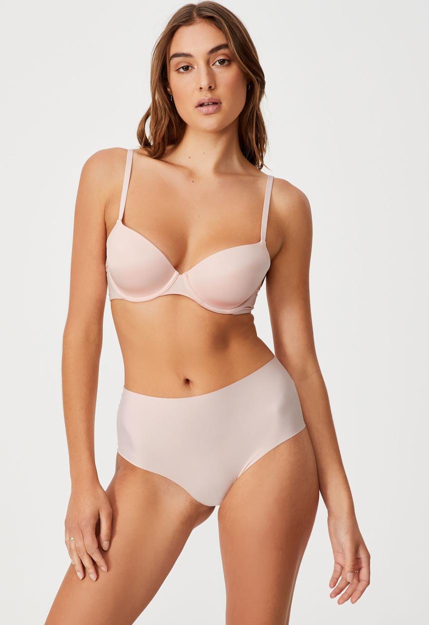 Cotton On - The invisible high cut bikini brief - marshmellow pink