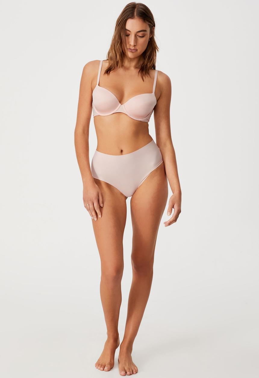 Cotton On - The invisible high cut bikini brief - marshmellow pink
