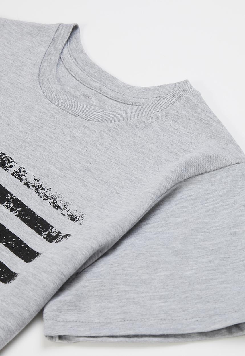 Lee  - Boys usa flag tee - grey