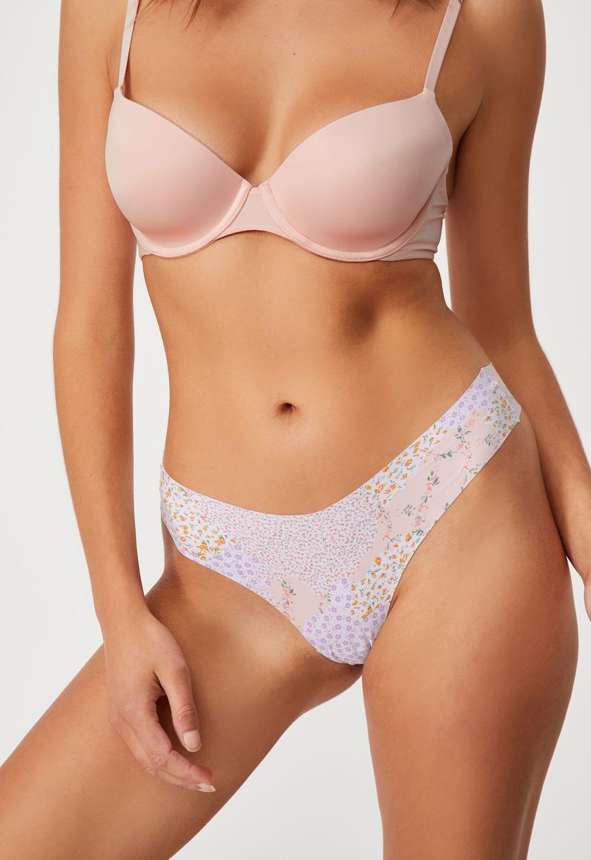 Cotton On - The invisible g string brief - ditsy patchwork