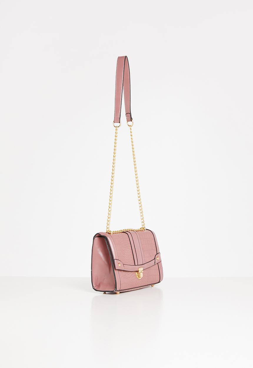 Superbalist - Victoria faux croc bag - pink