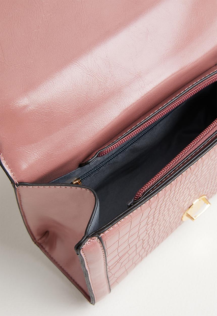 Superbalist - Victoria faux croc bag - pink