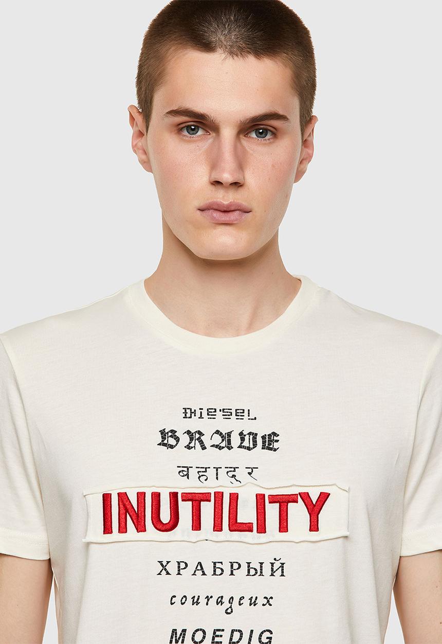 Diesel  - T-diegos-b6 printed tee - grey