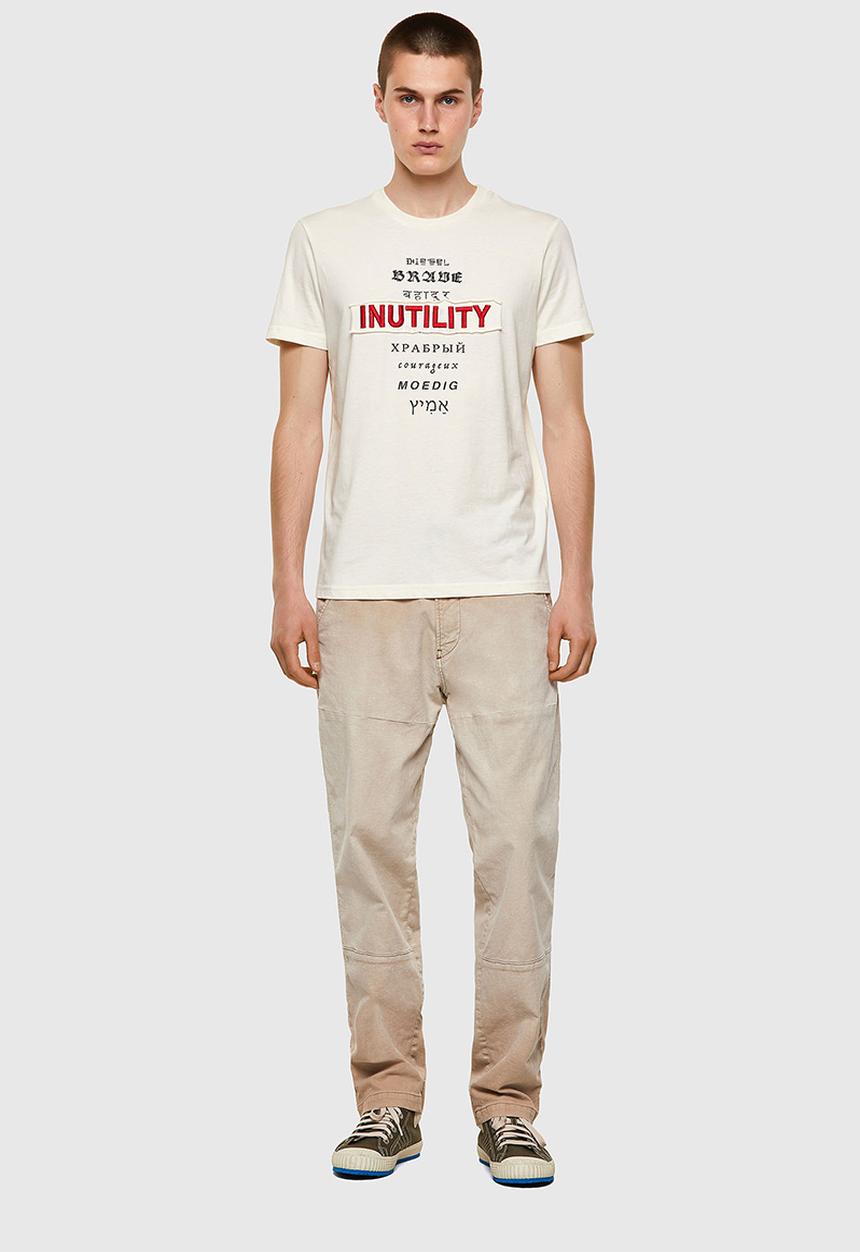 Diesel  - T-diegos-b6 printed tee - grey