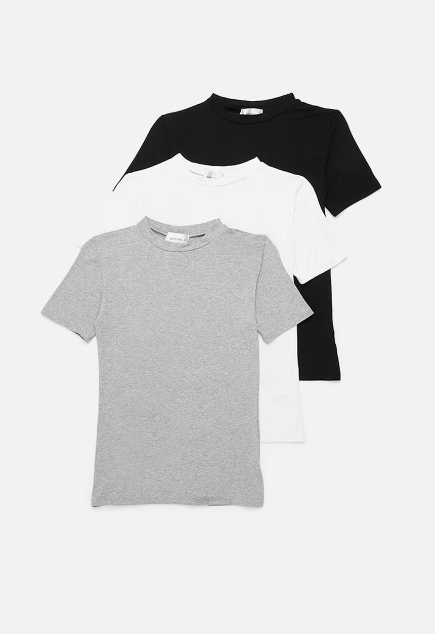 Superbalist - 3 Pack crew neck fitted tee - multi