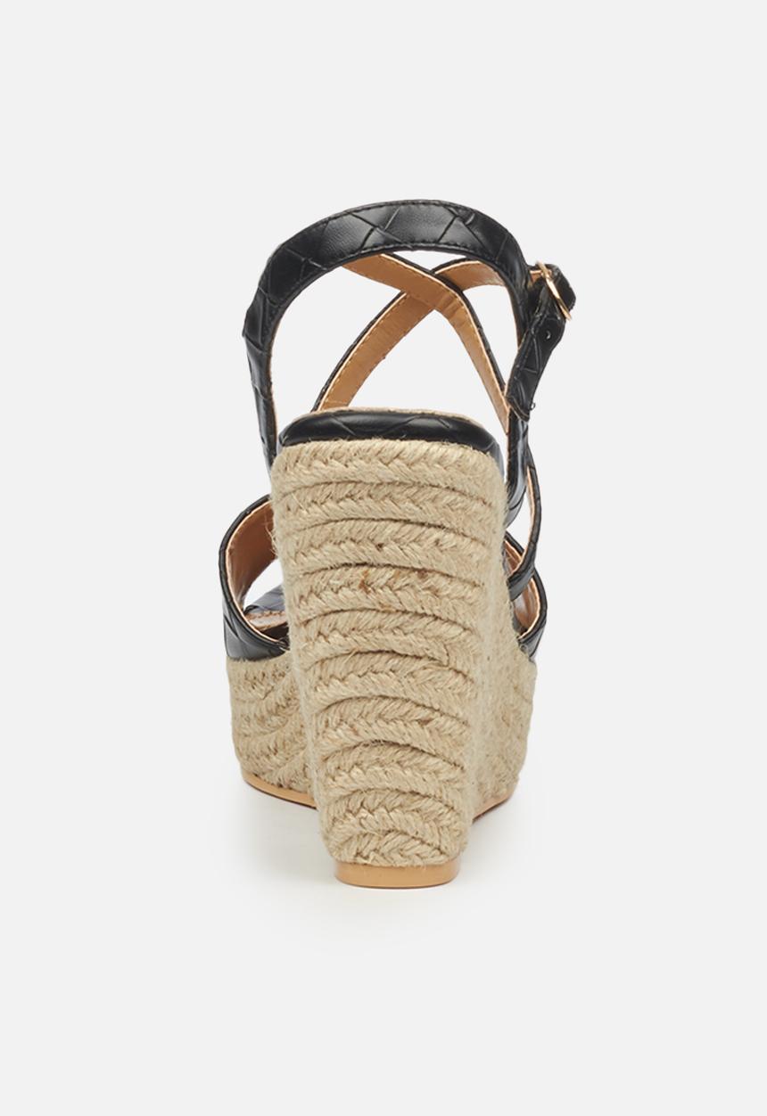 Butterfly Feet - Tiana 1 espadrille wedge - black