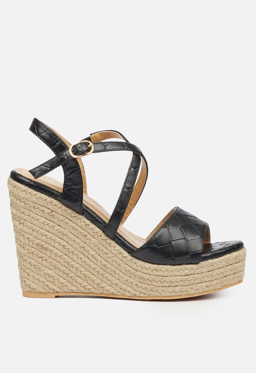 Butterfly Feet - Tiana 1 espadrille wedge - black
