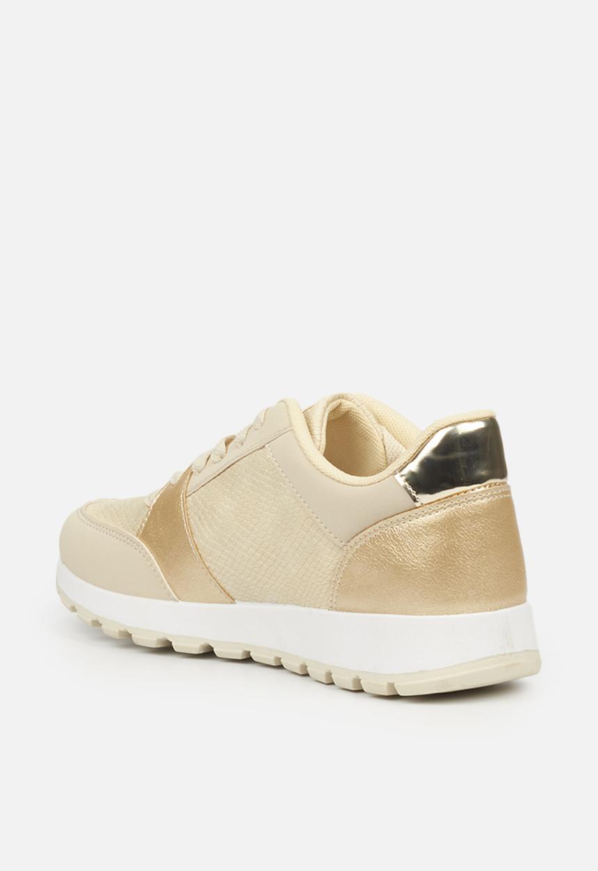 Butterfly Feet - Chrome sneaker - gold