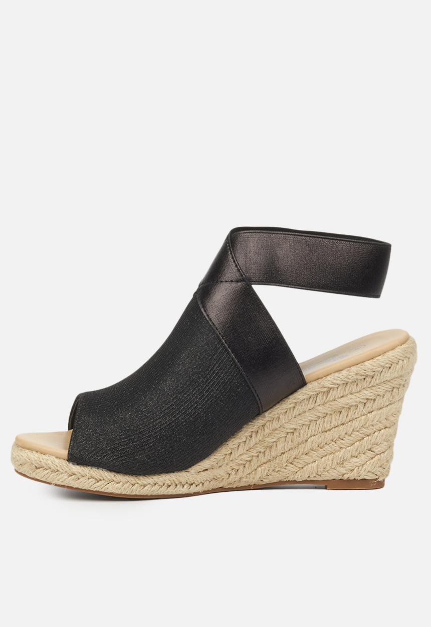 Butterfly Feet - Drayco 2 espadrille wedge - black