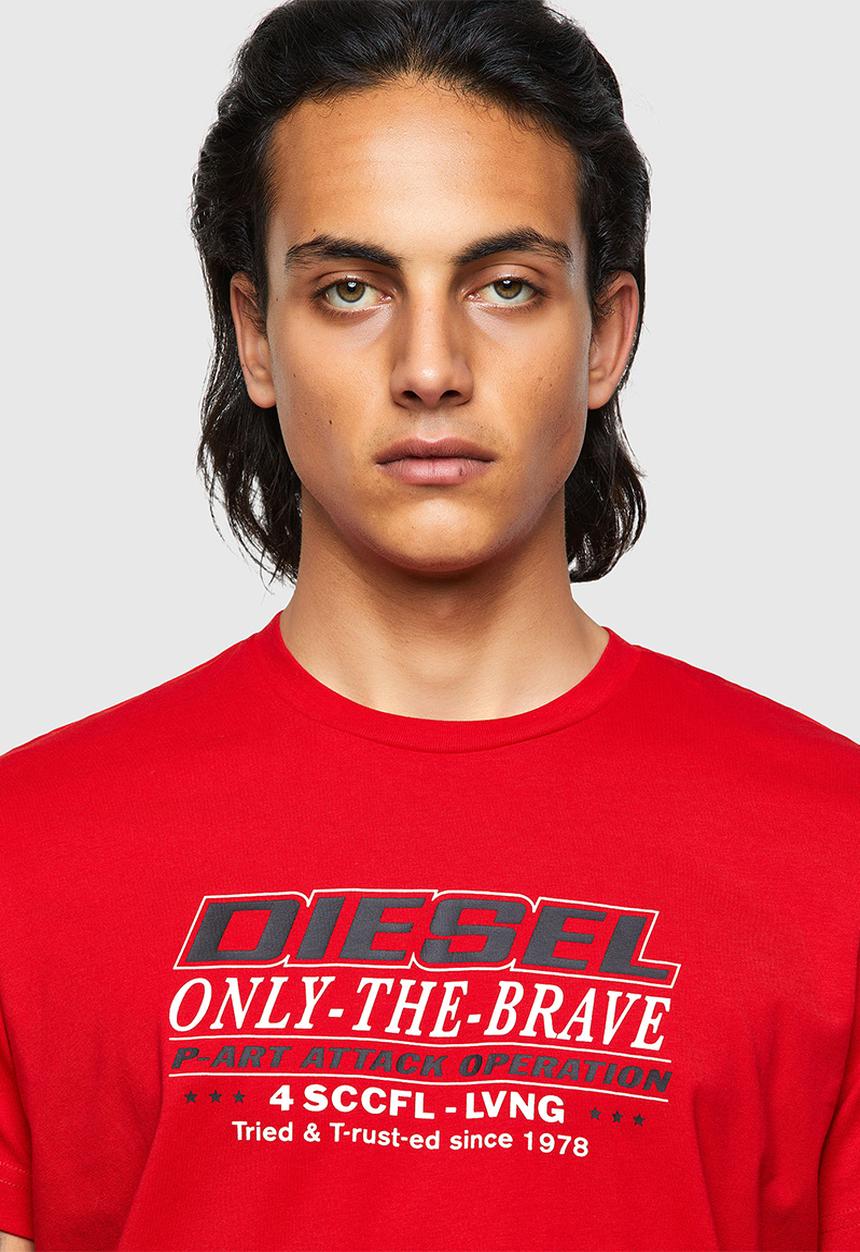 Diesel  - T-diegos-k20 graphic tee - red