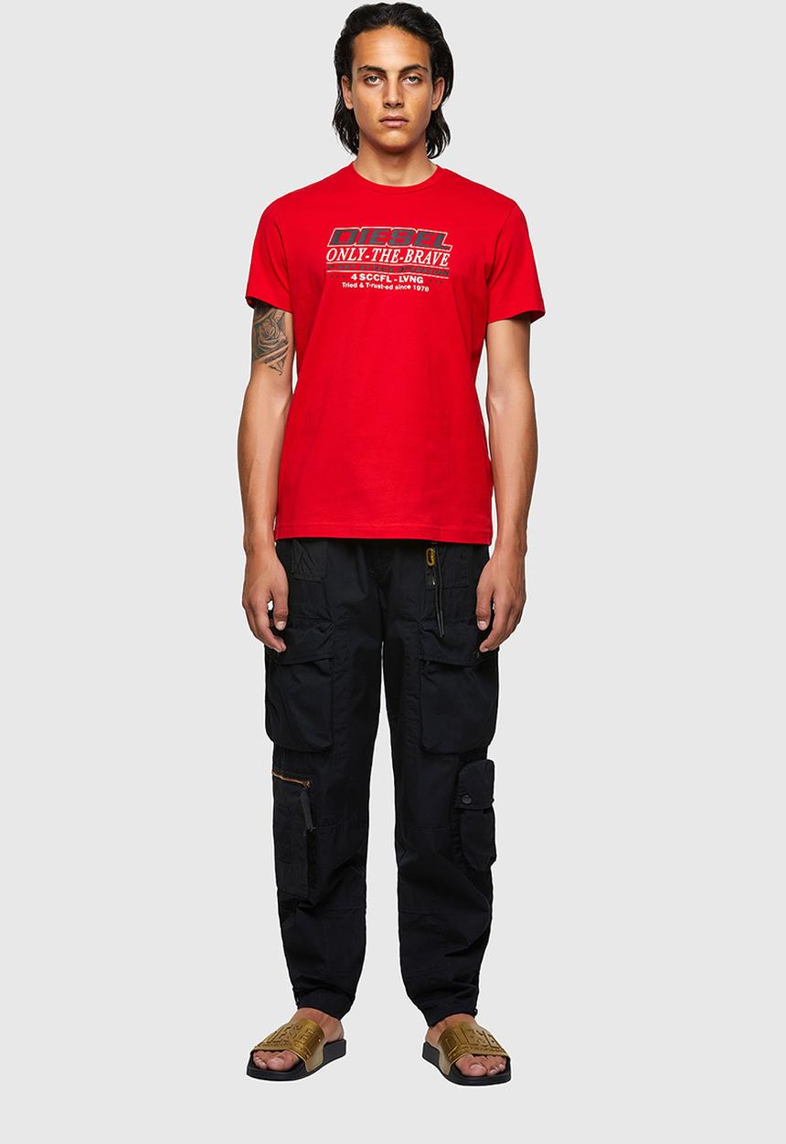 Diesel  - T-diegos-k20 graphic tee - red
