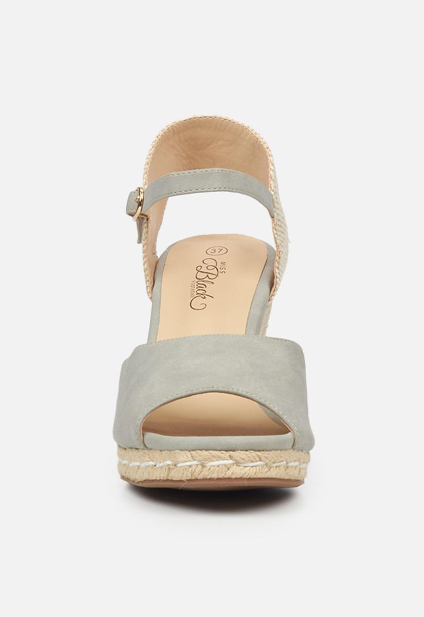 Miss Black - Jojo2 espadrille wedge - grey