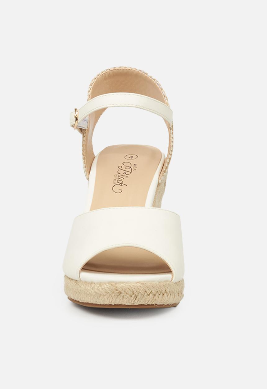 Miss Black - Jojo2 espadrille wedge - white