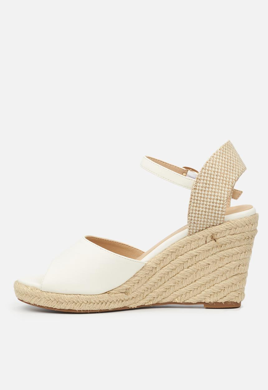Miss Black - Jojo2 espadrille wedge - white