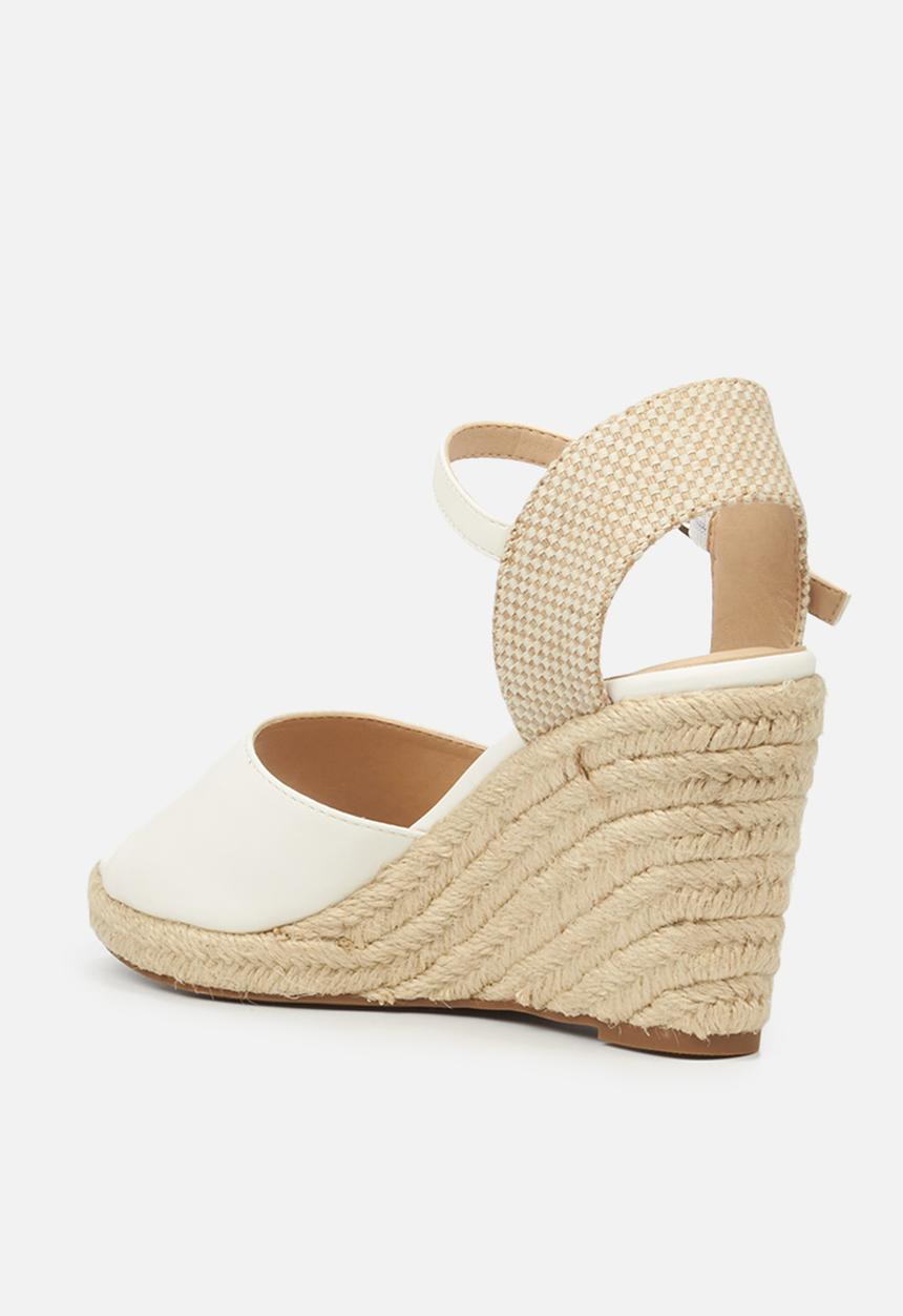 Miss Black - Jojo2 espadrille wedge - white