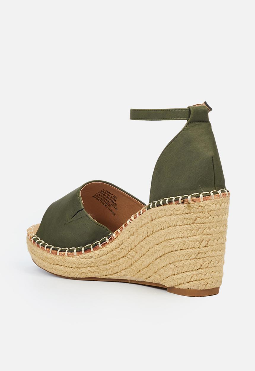 Miss Black - Letaba2 espadrille wedge - olive