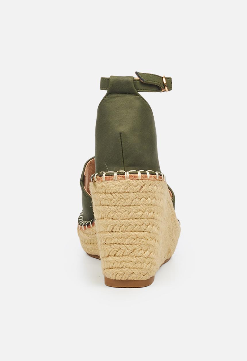 Miss Black - Letaba2 espadrille wedge - olive