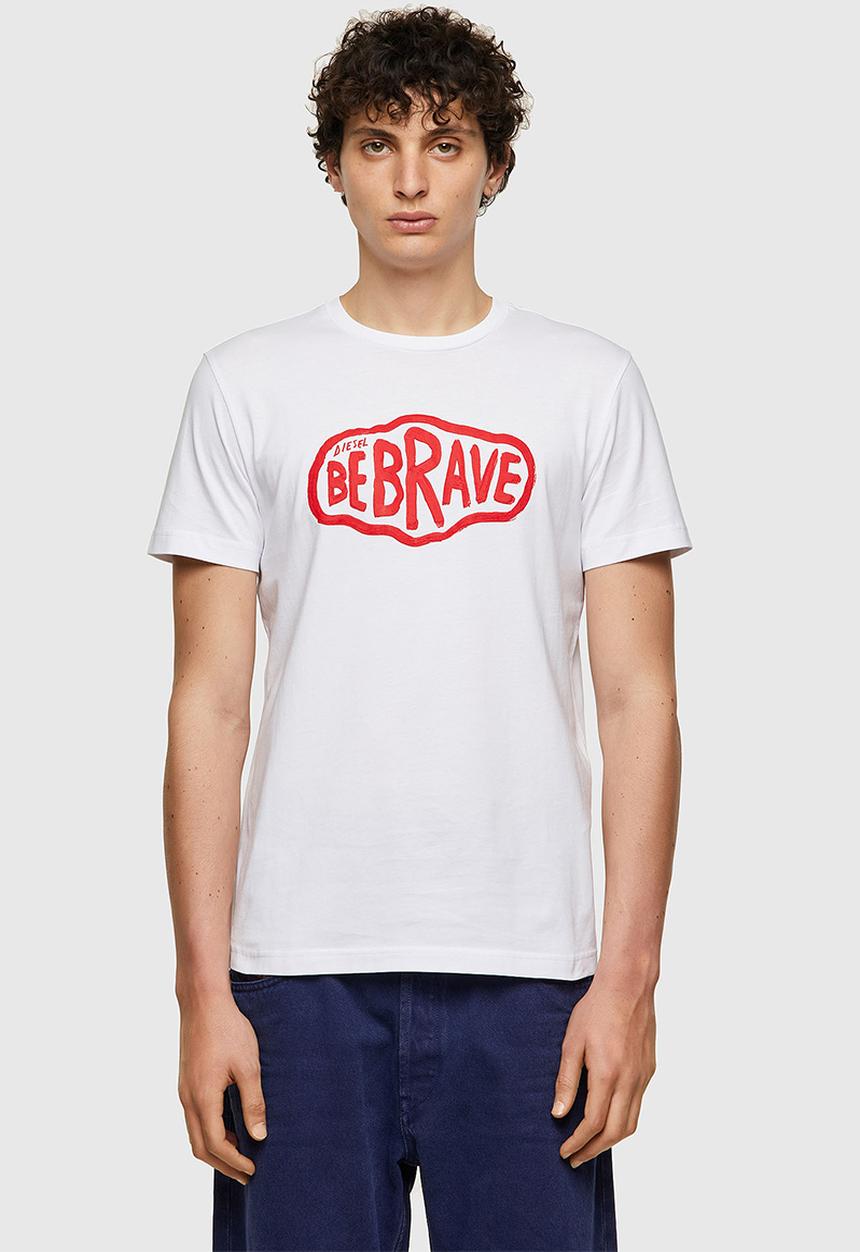 Diesel  - T-diegos-k22 printed tee - white