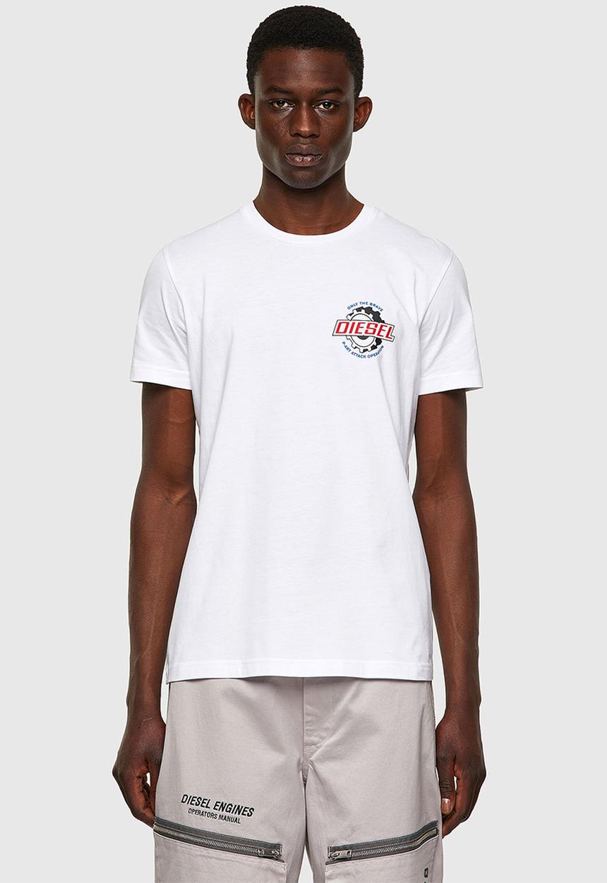 Diesel  - T-diegos-k23 chest logo tee - white