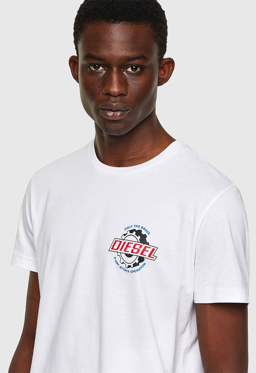 Diesel  - T-diegos-k23 chest logo tee - white