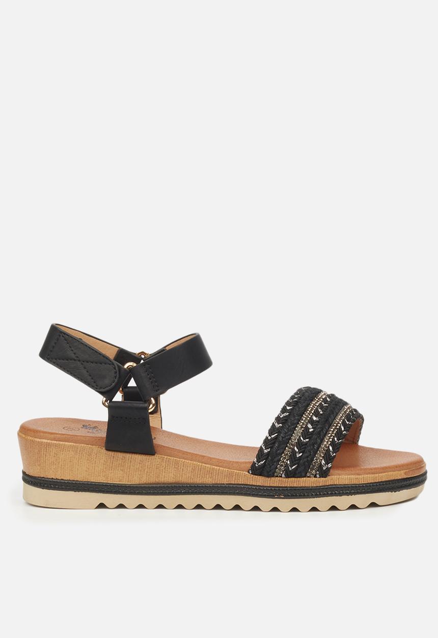 Butterfly Feet - Molly 1 flatform sandal - black