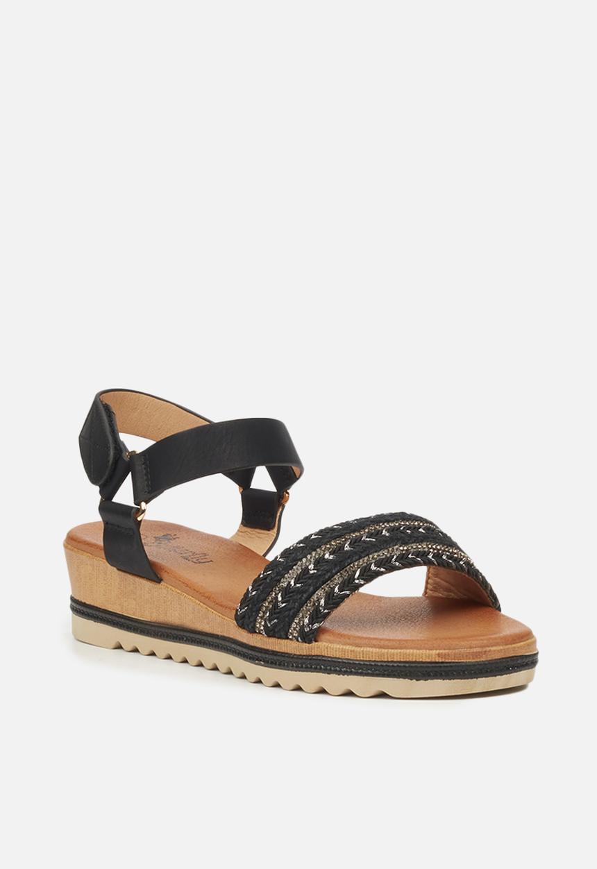 Butterfly Feet - Molly 1 flatform sandal - black