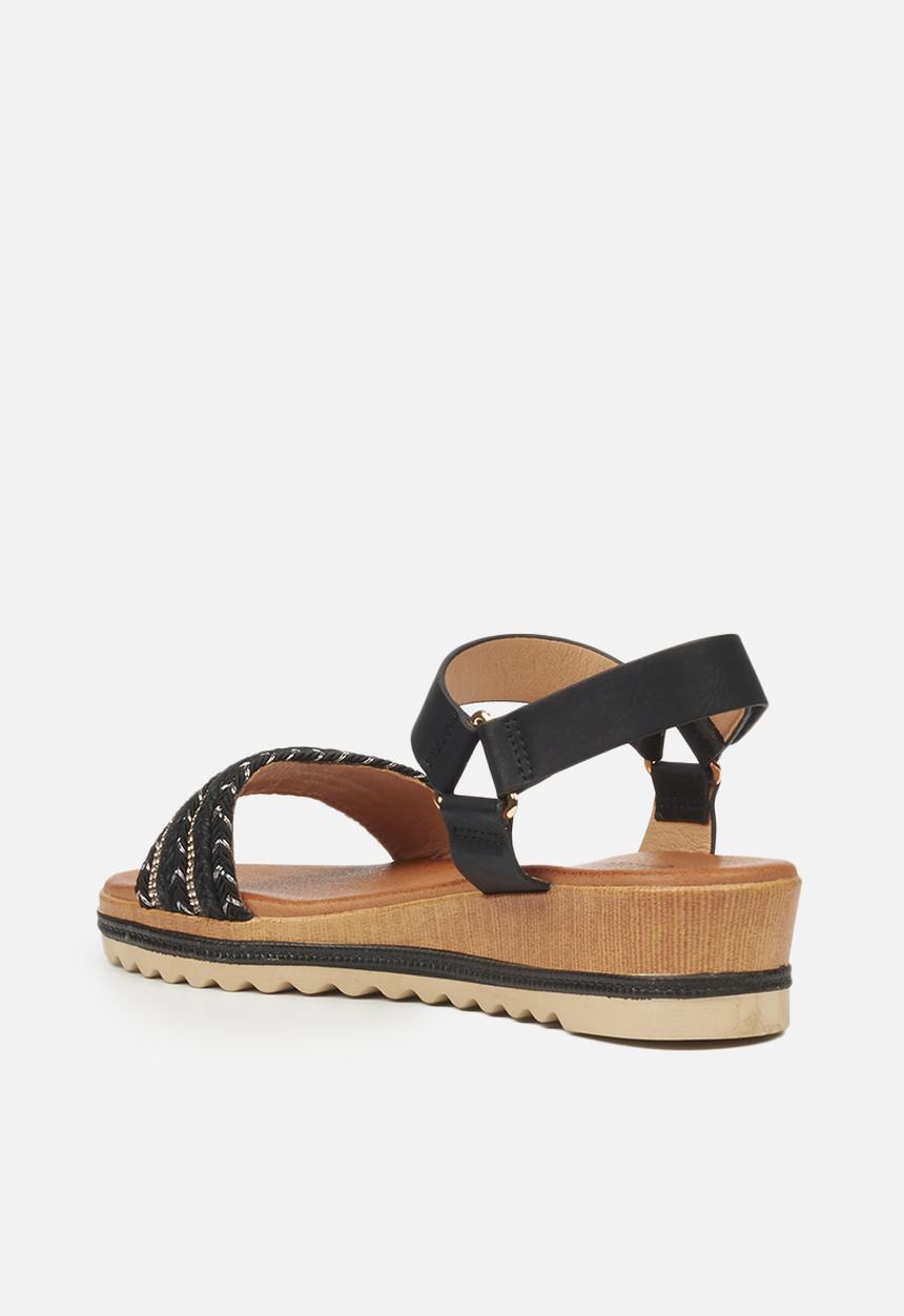Butterfly Feet - Molly 1 flatform sandal - black