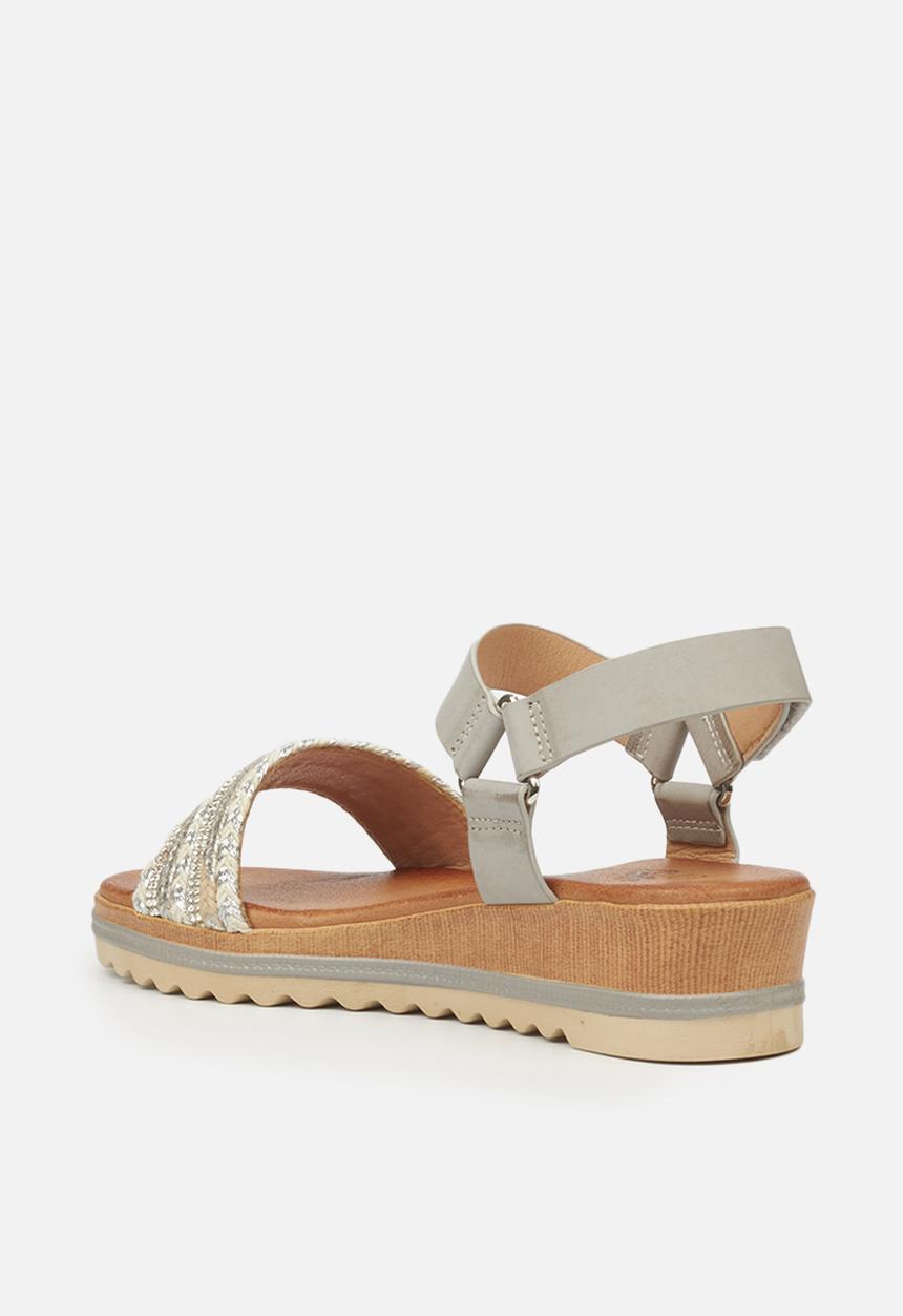 Butterfly Feet - Molly 1 flatform sandal - grey