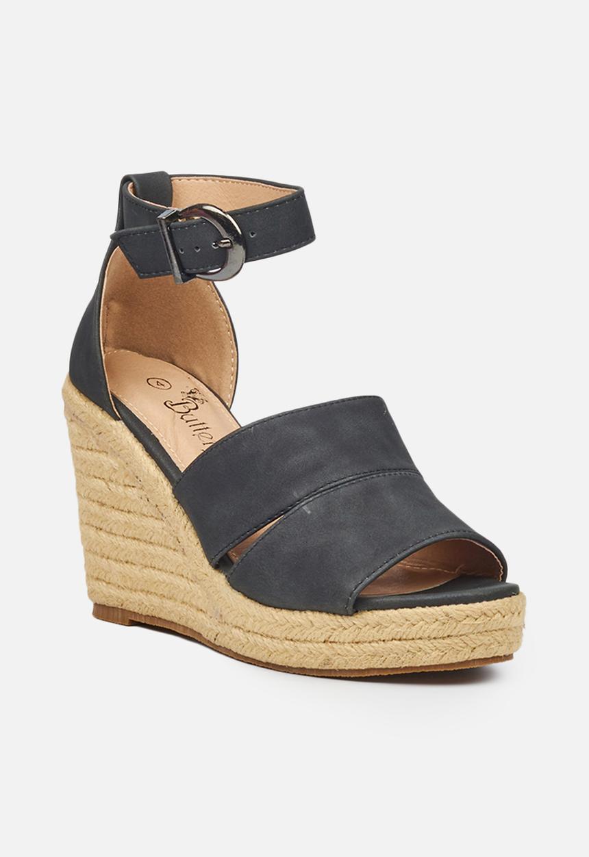 Butterfly Feet - Palma 1 espadrille wedge - black