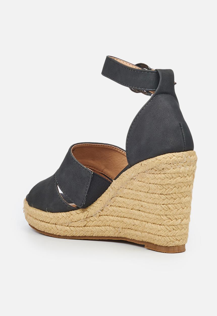 Butterfly Feet - Palma 1 espadrille wedge - black