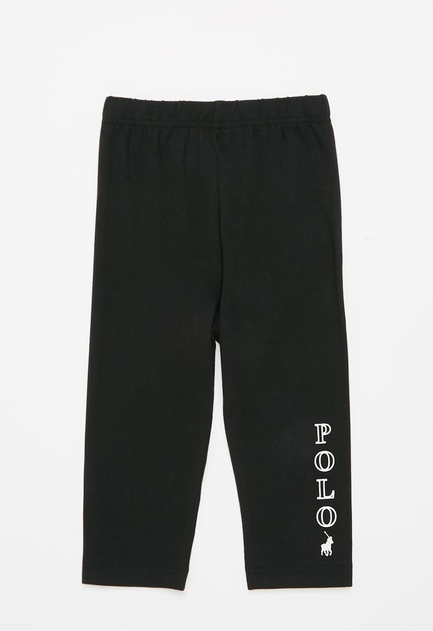 POLO - Girls megan printed cropped legging - black