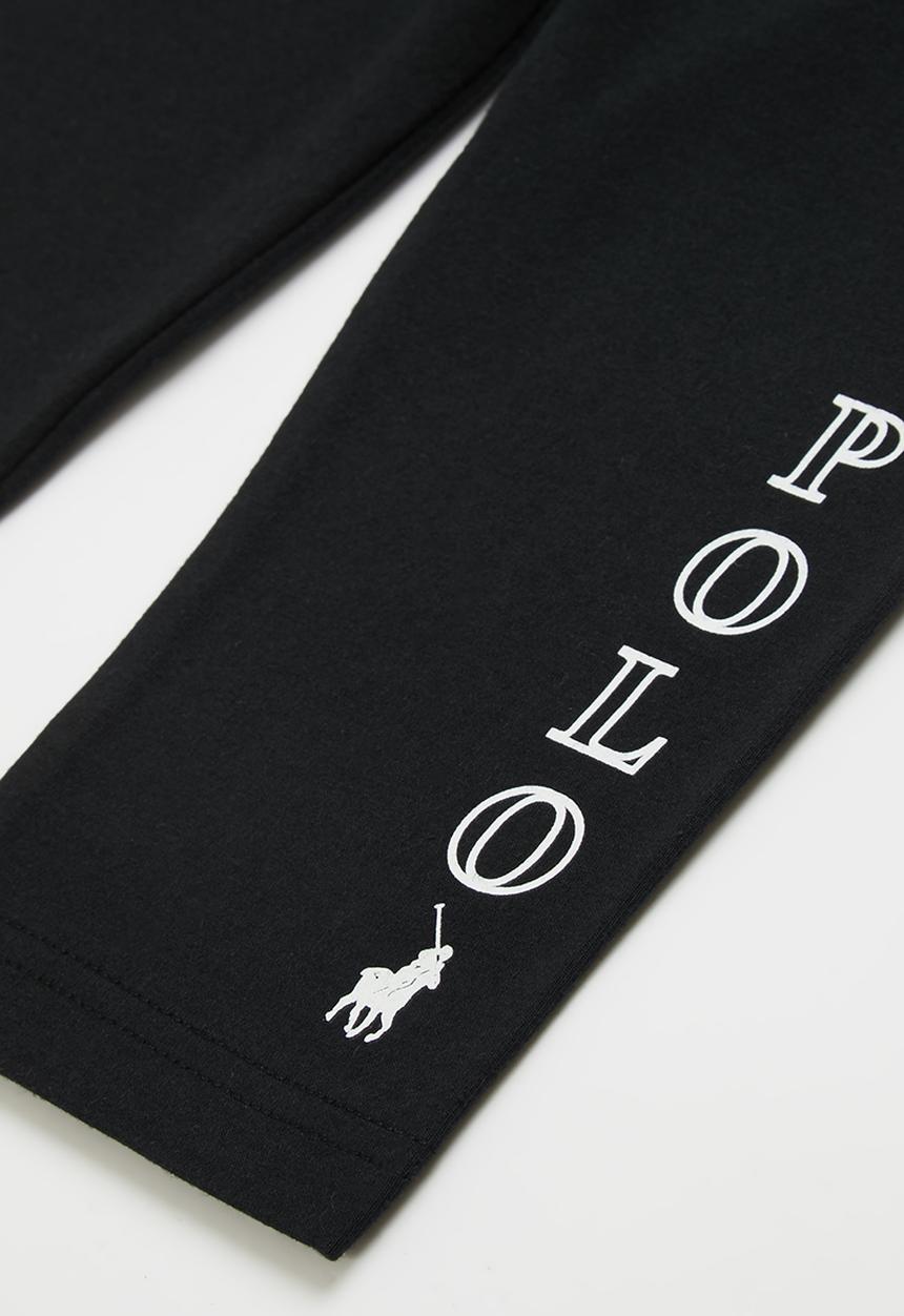 POLO - Girls megan printed cropped legging - black