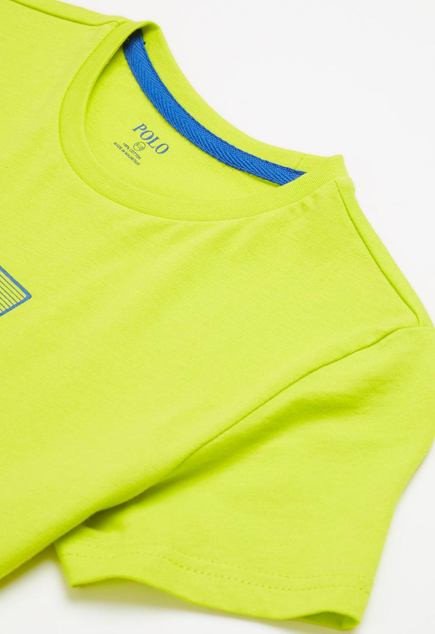 POLO - Boys corey printed tee - lime