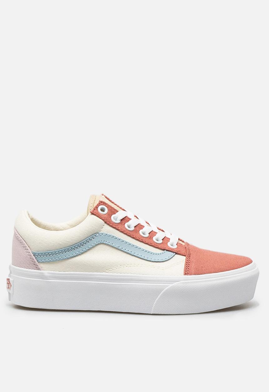 Vans - Old skool platform - (twill) pastel block/true white