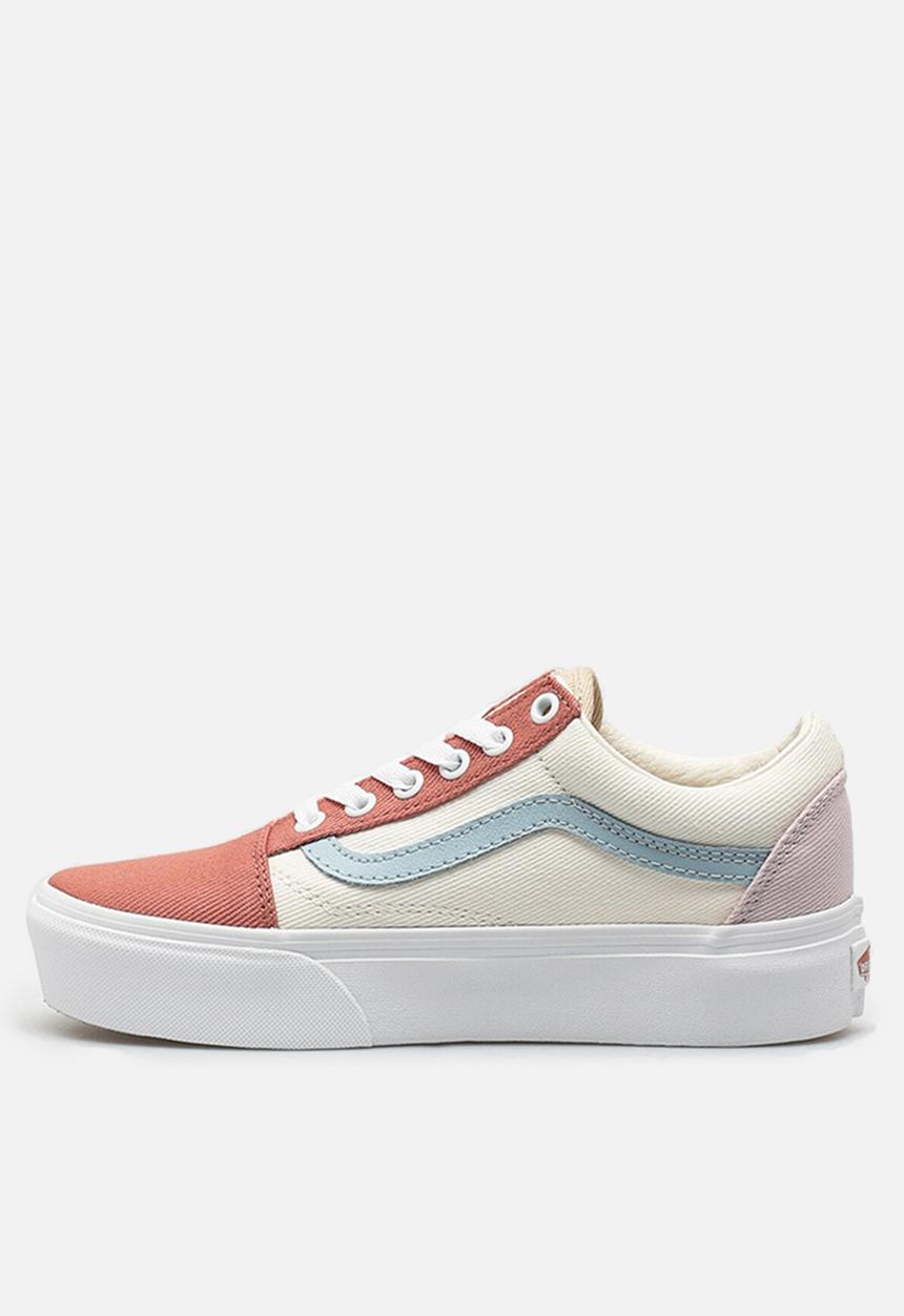 Vans - Old skool platform - (twill) pastel block/true white