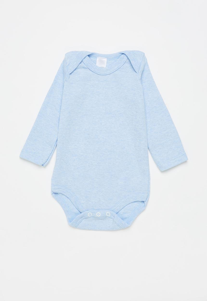 Pop Candy - Baby boys 2 pack stripe long sleeve vests - blue