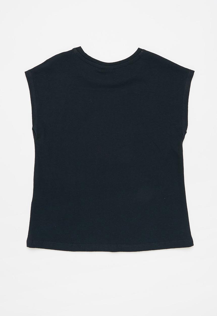 POLO - Girls olivia textured tee - navy