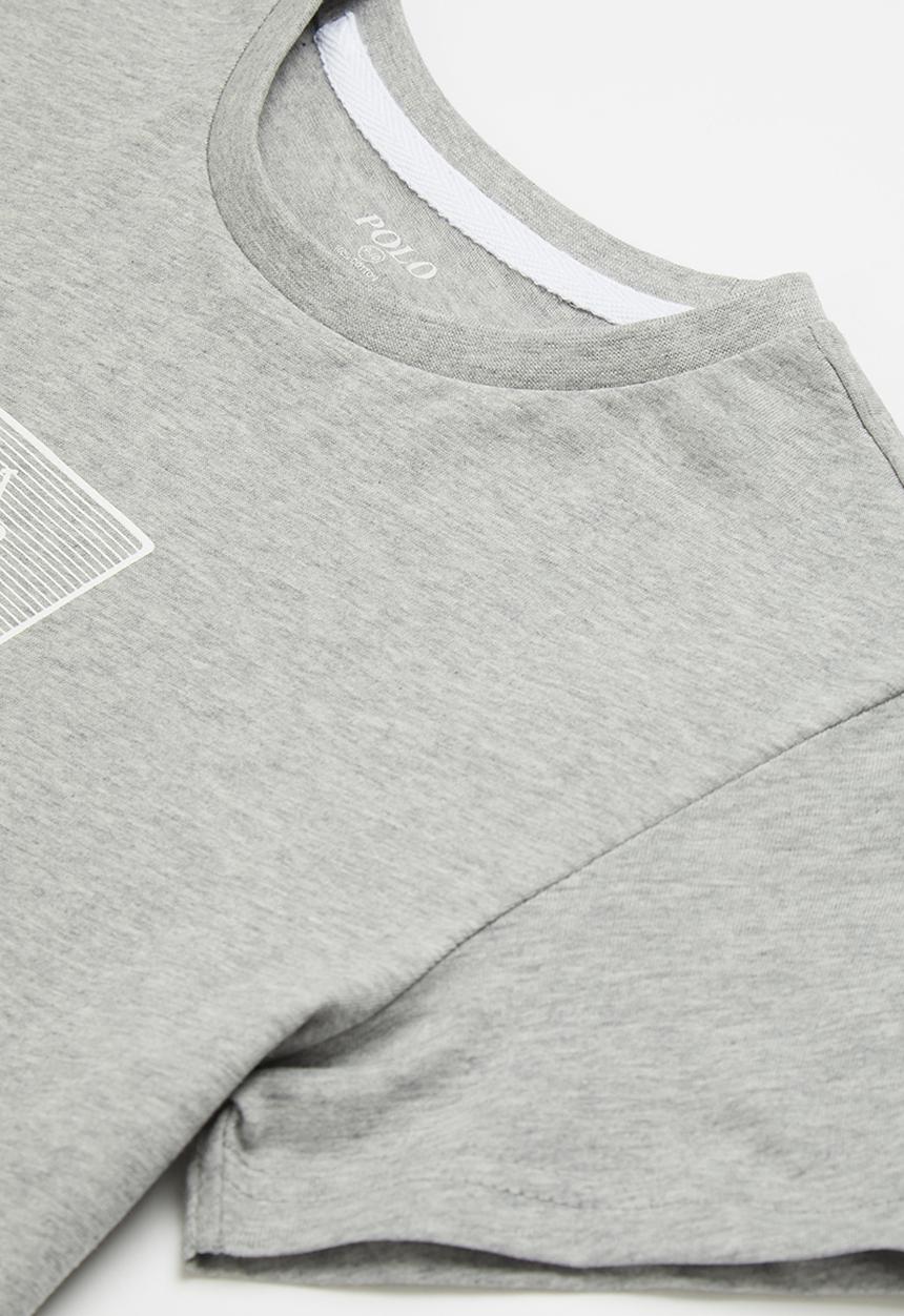 POLO - Boys corey printed tee - grey