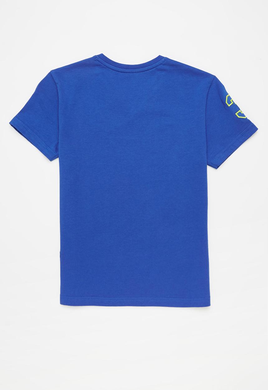 POLO - Boys james numerical v-neck tee - cobalt