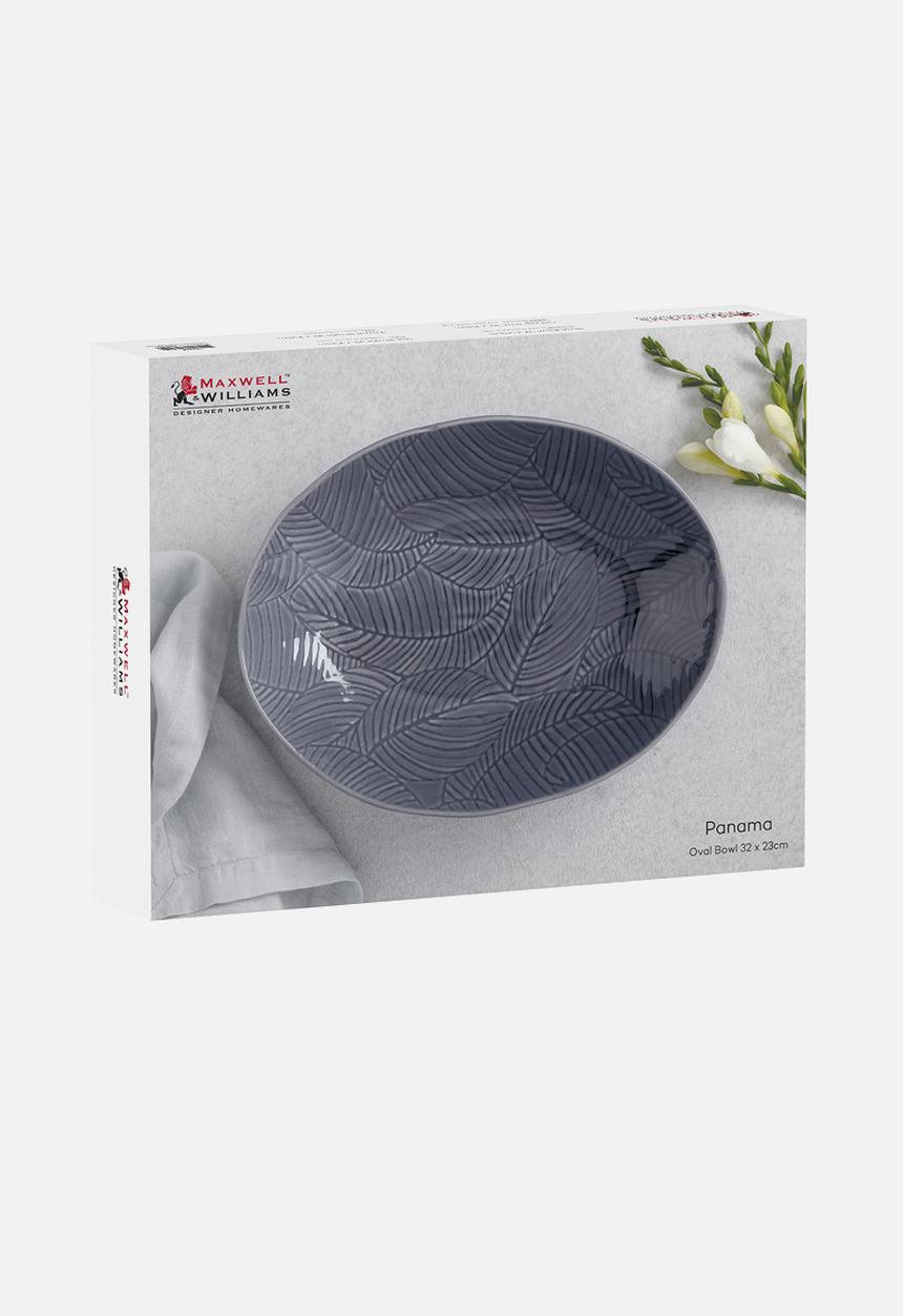 Maxwell & Williams - Panama oval serve bowl - dark grey