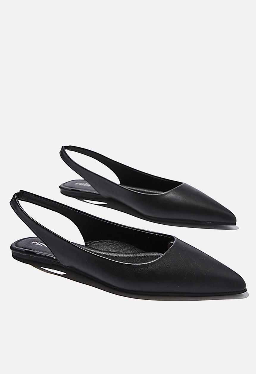 Cotton On - Essential lenni slingback point - black pu