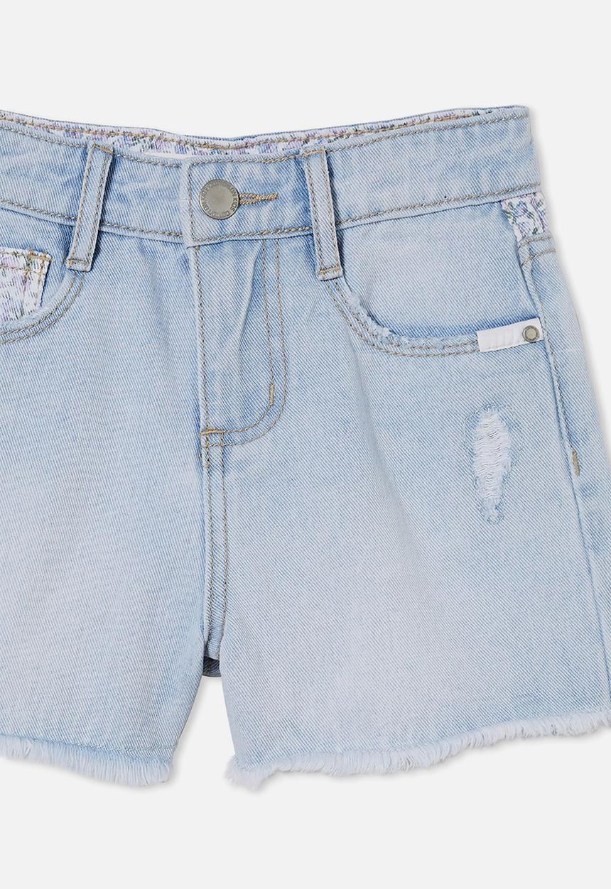 Cotton On - Sunny denim short  - bleach wash