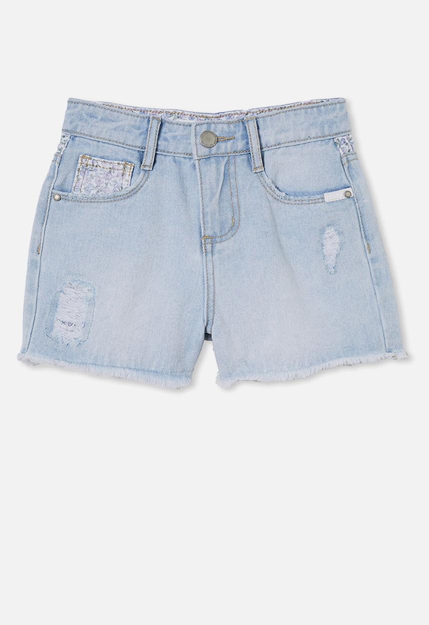 Cotton On - Sunny denim short  - bleach wash