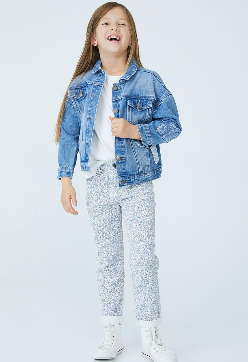 Cotton On - Emmy oversized denim jacket  - weekend wash/patches