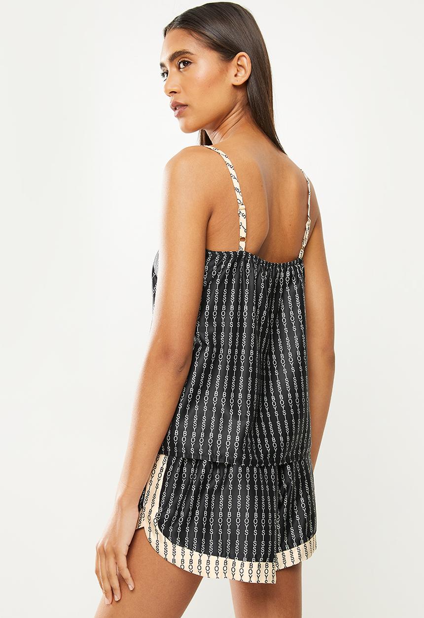 SISSY BOY - Pj tank top - black & beige
