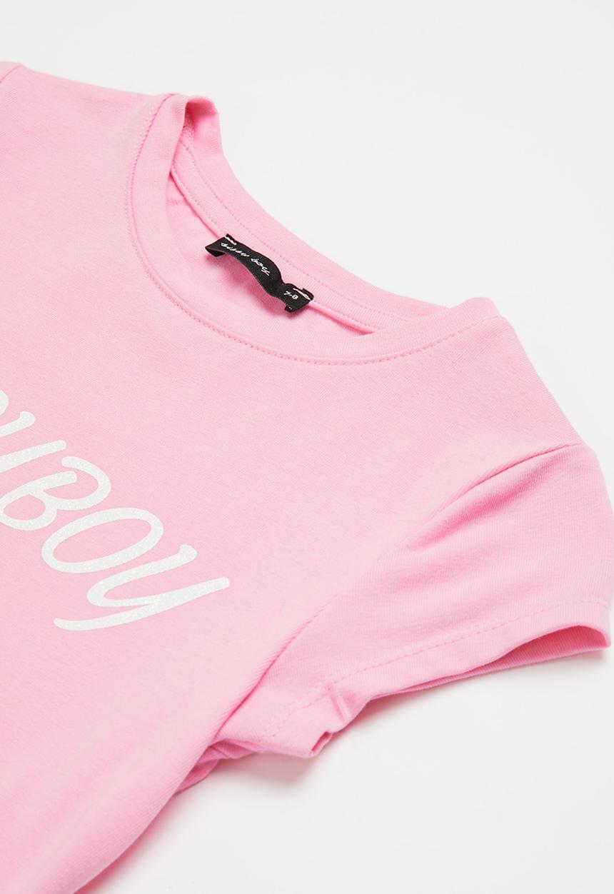 SISSY BOY - Basic round neck cap sleeve top - bubblegum