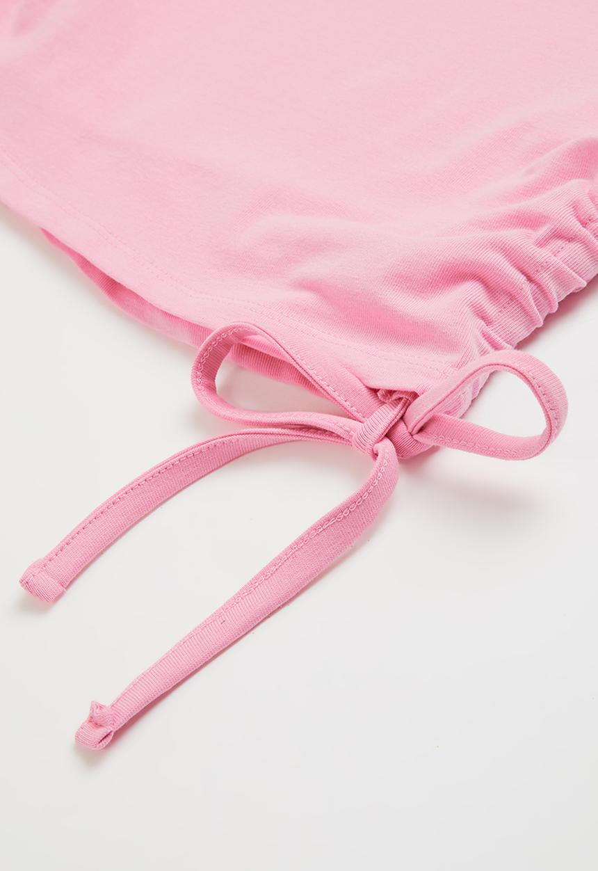 SISSY BOY - Basic round neck cap sleeve top - bubblegum