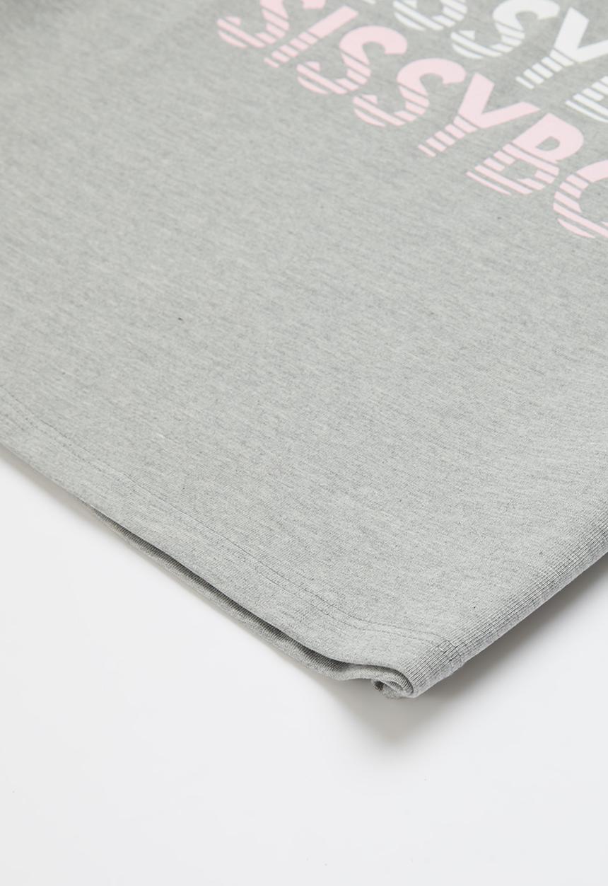 SISSY BOY - Boxy crop top - grey melange